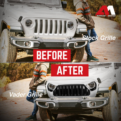 American Modified Vader Grille w/ Mesh for 2018-2022 Jeep Wrangler (Used) - VMInnovations
