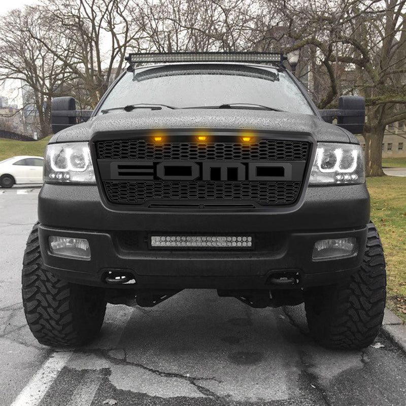 AMERICAN MODIFIED Grille w/LED Lights Compatible with Ford F-150 &