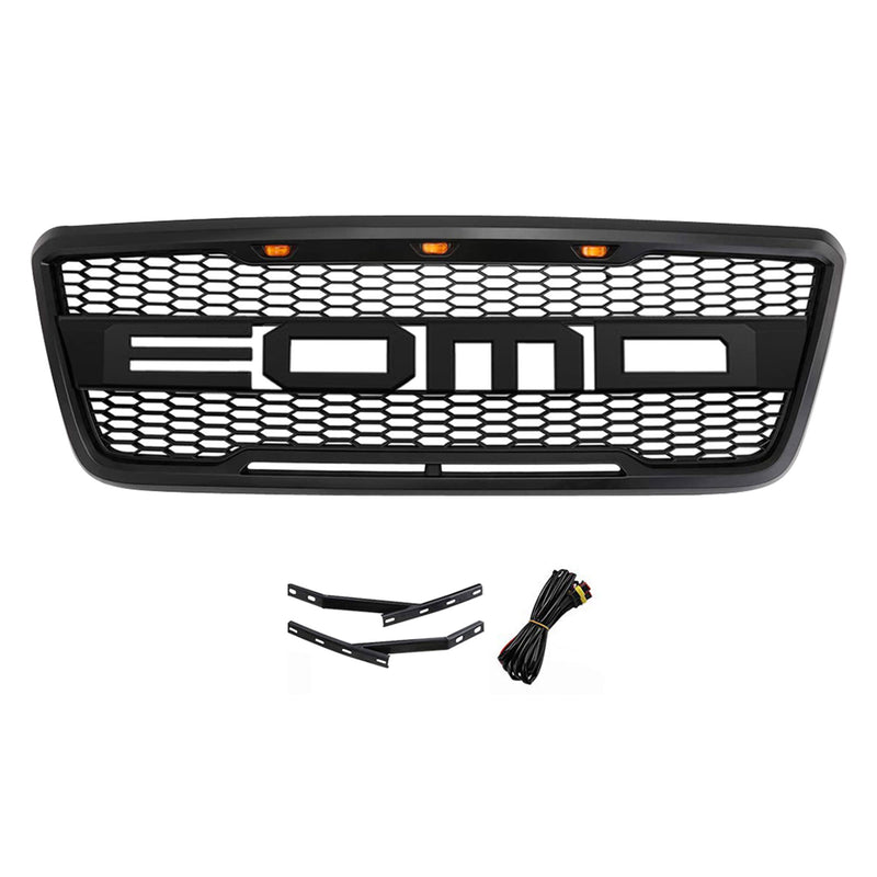 AMERICAN MODIFIED Grille w/LED Lights Compatible with Ford F-150 &