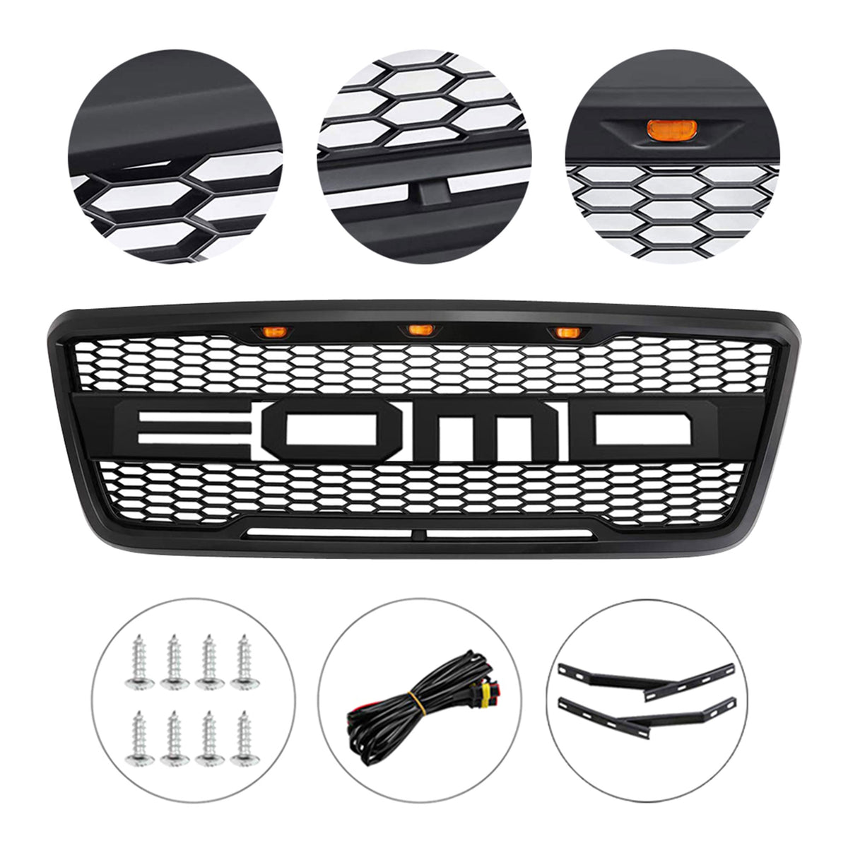 AMERICAN MODIFIED Raptor Style Front Grille w/LEDs for Ford F150 04-08(Open Box) - VMInnovations