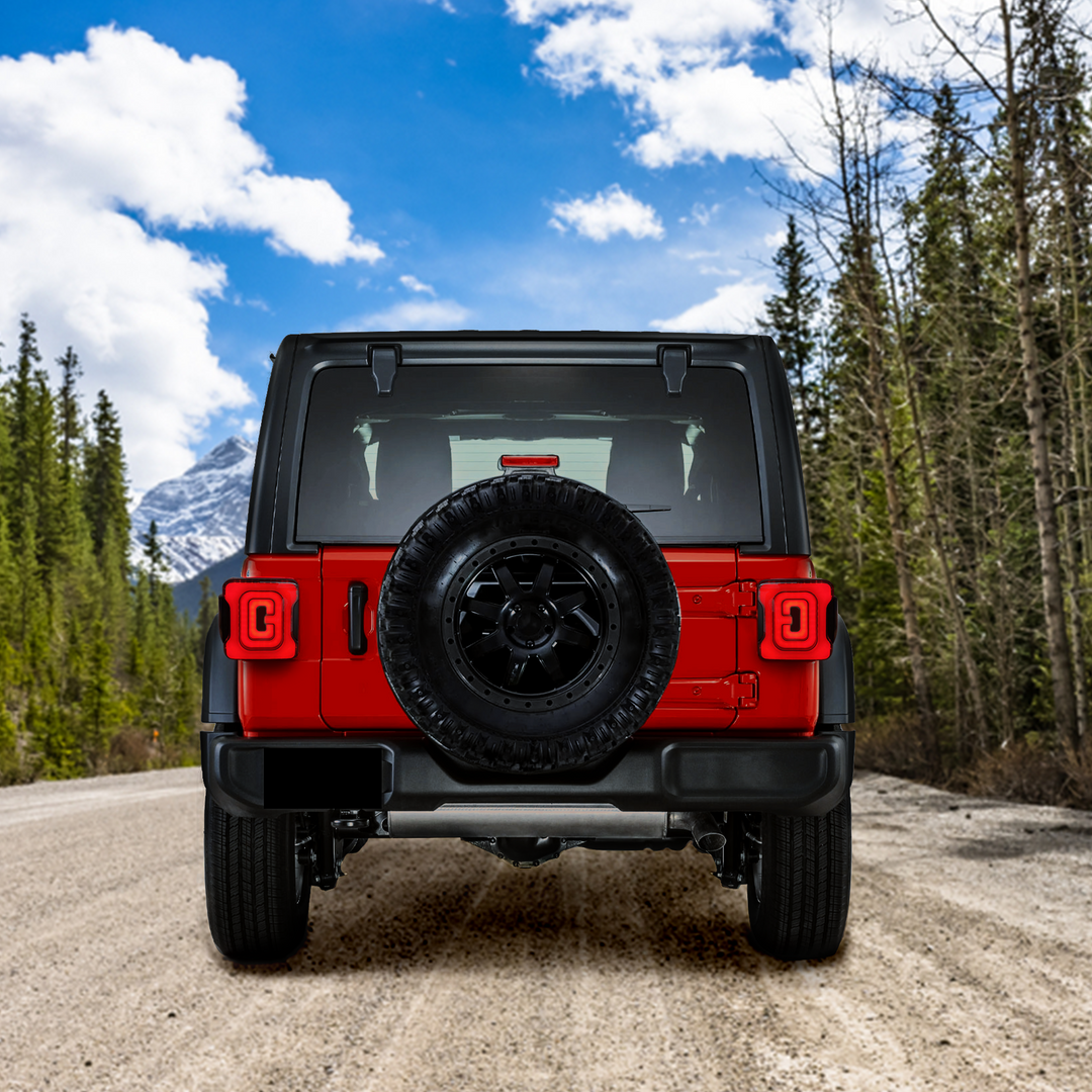 AMERICAN MODIFIED Smoked Tunnel Tail Lights Compatible w/ 2018-2023 Wrangler JL