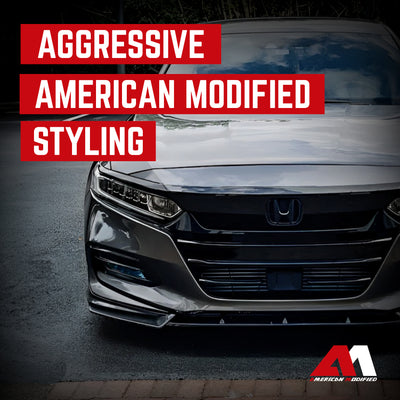 AMERICAN MODIFIED 18-20 Honda Accord  Front Lip Spoiler, Black (Open Box)