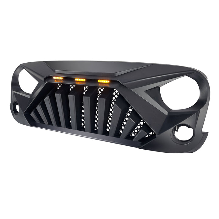 AMERICAN MODIFIED Front Goliath Grill Compatible w/ 2007-18 Jeep Wrangler JK