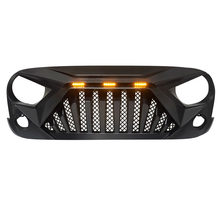 AMERICAN MODIFIED Front Goliath Grill Compatible w/ 2007-18 Jeep Wrangler JK