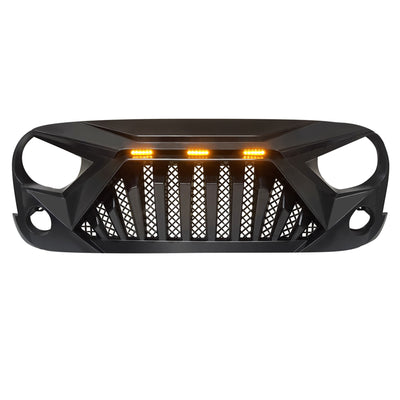 AMERICAN MODIFIED Front Goliath Grill Compatible w/ 2007-18 Jeep Wrangler JK