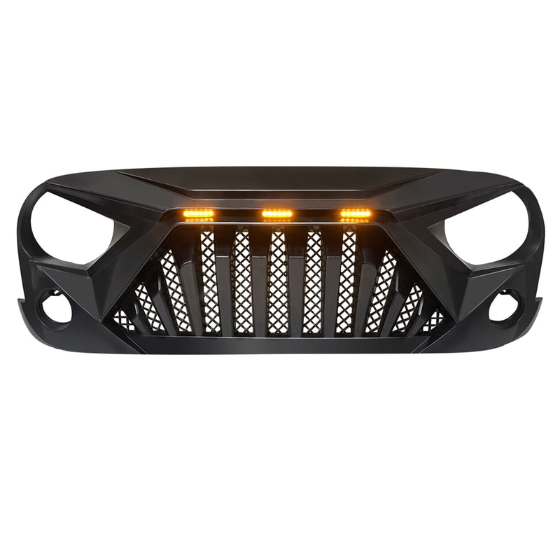 AMERICAN MODIFIED Front Goliath Grill Compatible w/ 2007-18 Jeep Wrangler JK