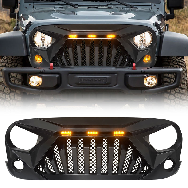 AMERICAN MODIFIED Goliath Grill Compatible w/ 07-18 Jeep Wrangler JK (Open Box)