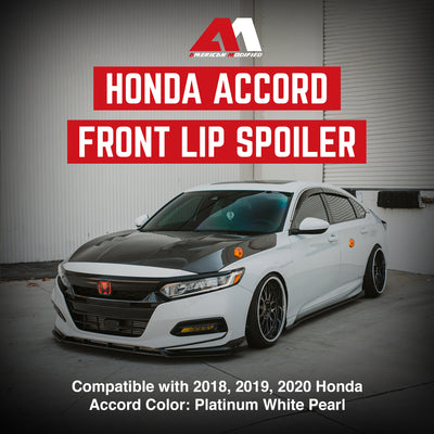 AMERICAN MODIFIED 18-20 Honda Accord Aerodynamic Lip Spoiler, White (Open Box)