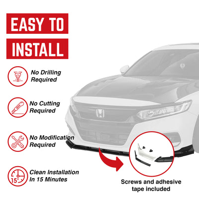 AMERICAN MODIFIED 18-20 Honda Accord Aerodynamic Lip Spoiler, White (Open Box) - VMInnovations