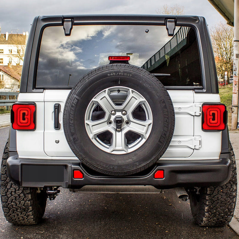 AMERICAN MODIFIED Smoked Tail Lights Compatible with 07-18 Jeep Wrangler JK/JKU