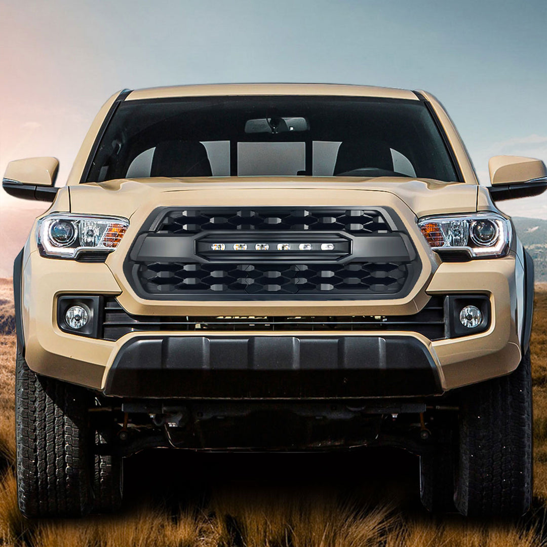 AMERICAN MODIFIED Pro Style Grille w/ Off Road Lights for 16-23 Tacoma(Open Box) - VMInnovations