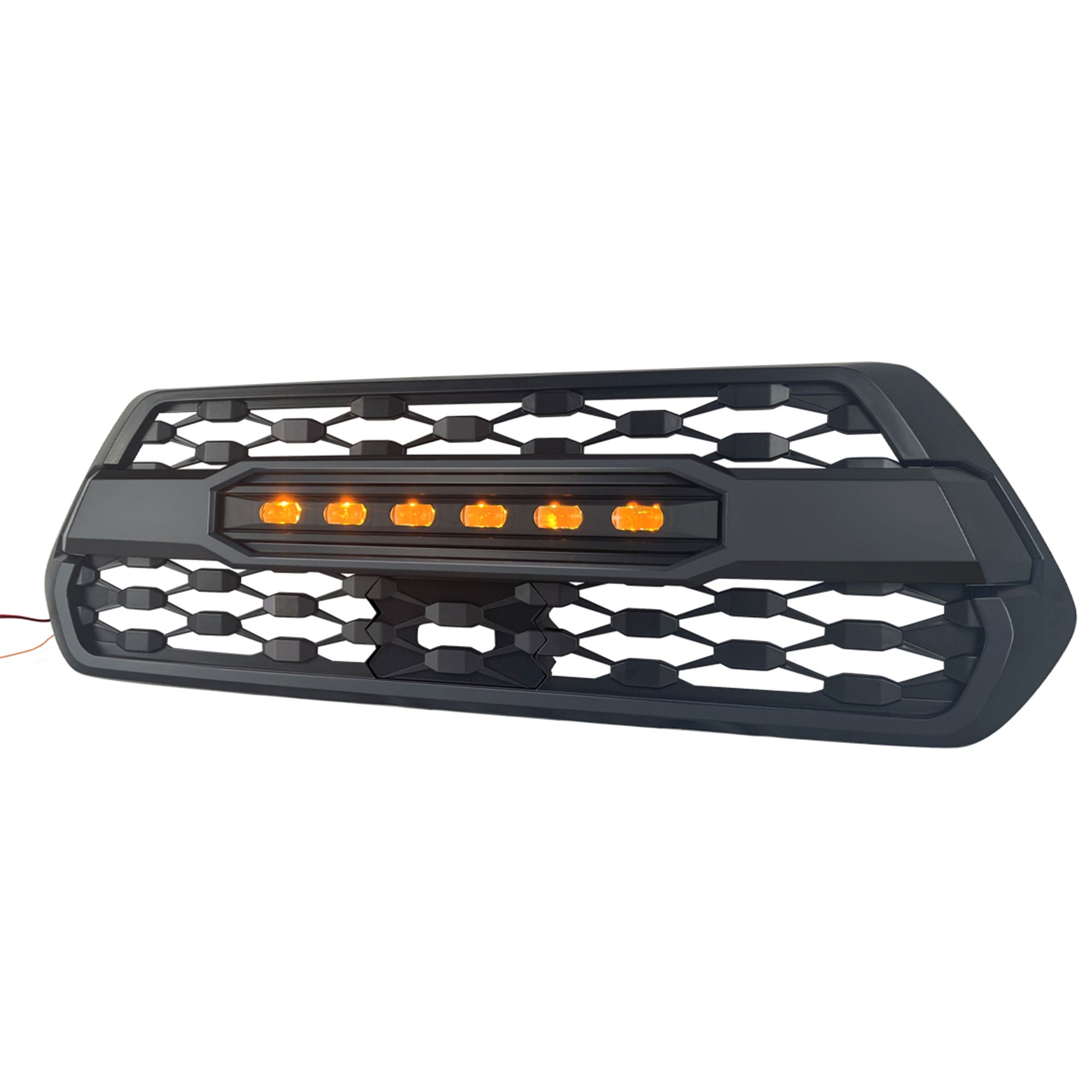 AMERICAN MODIFIED Pro Style Grille w/ Off Road Lights for 2016-23 Tacoma, Black - VMInnovations