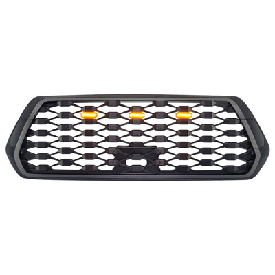 Mesh Grille w/ Amber Lights for 2016-2021 Tacoma, Matte Black (Used)