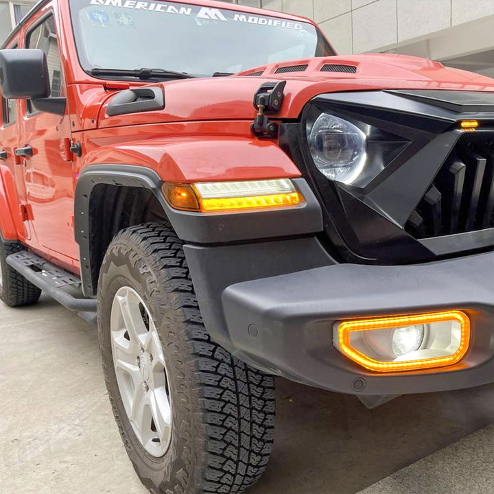 AMERICAN MODIFIED Side & Fender Lights, 18-24 Wrangler JL, w/Sequential Signal