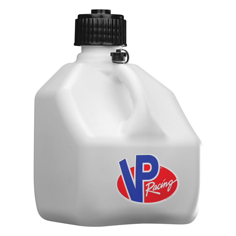 VP Racing 3 Gallon Square Portable Racing Liquid Container Utility Jug, White