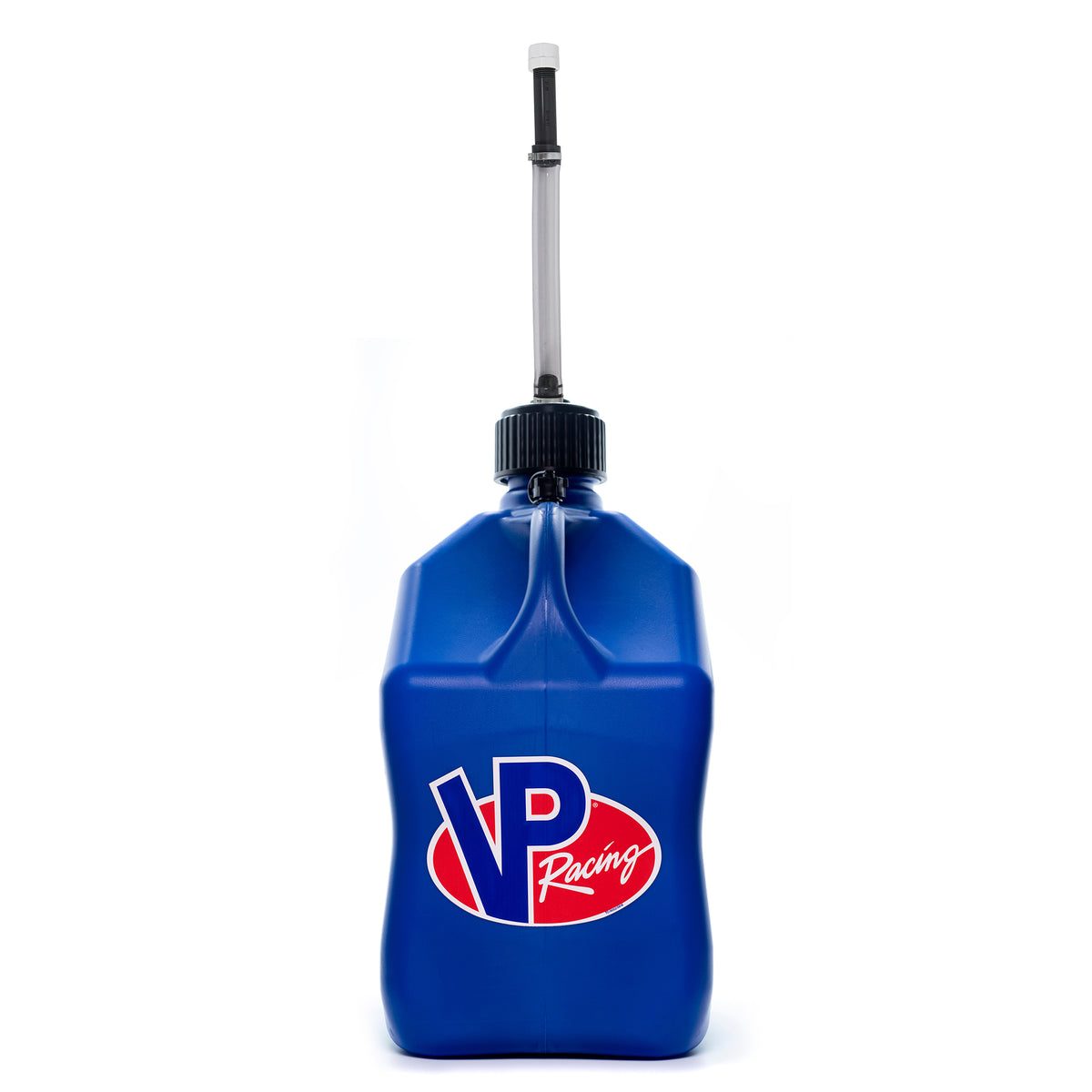 VP Racing 5.5 Gallon Motorsport Utility Jug and 14 Inch Deluxe Hose, Blue