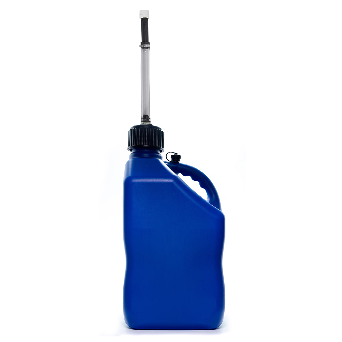 VP Racing 5.5 Gallon Motorsport Utility Jug and 14 Inch Deluxe Hose, Blue