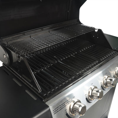 Grill Boss 4-Burner Gas Grill w/ Side Burner, Cover & Side Shelf (Open Box) - VMInnovations