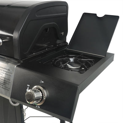 Grill Boss 4-Burner Gas Grill w/ Side Burner, Shelves, & Bottle Opener(ForParts) - VMInnovations