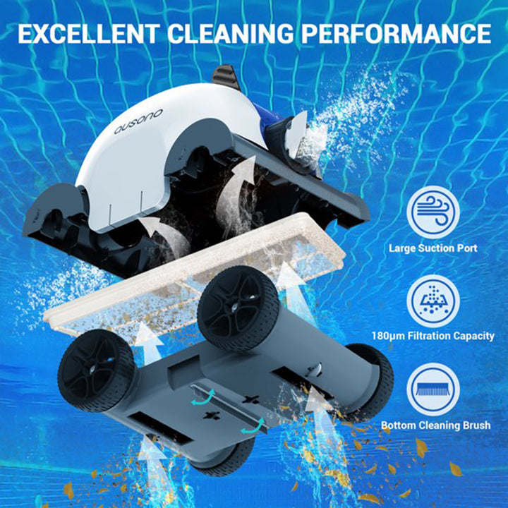 Ausono Cordless Robotic In Ground & Above Ground Swimming Pool Cleaner(Open Box) - VMInnovations