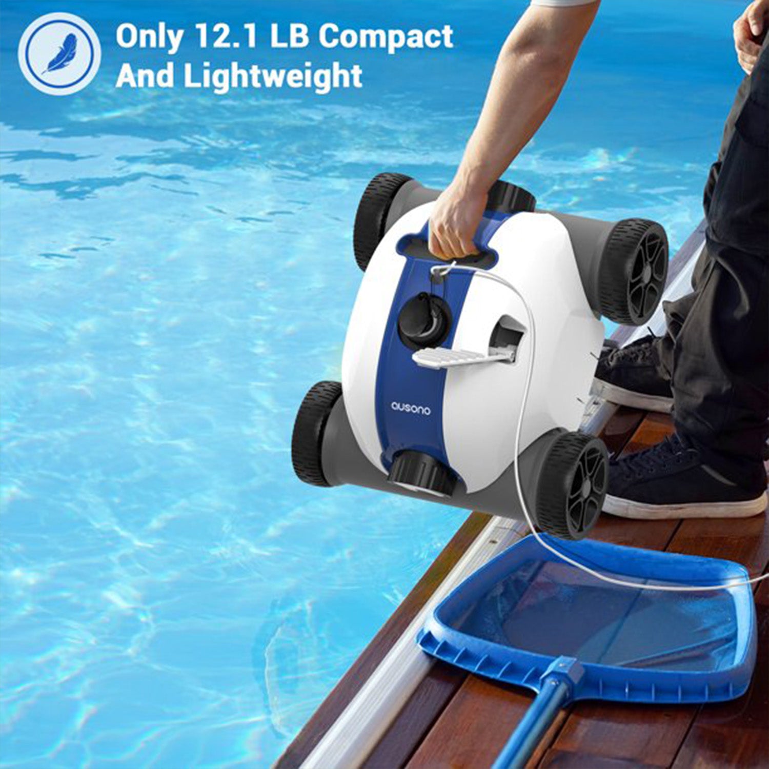 Ausono Cordless Robotic In Ground & Above Ground Swimming Pool Cleaner(Open Box) - VMInnovations
