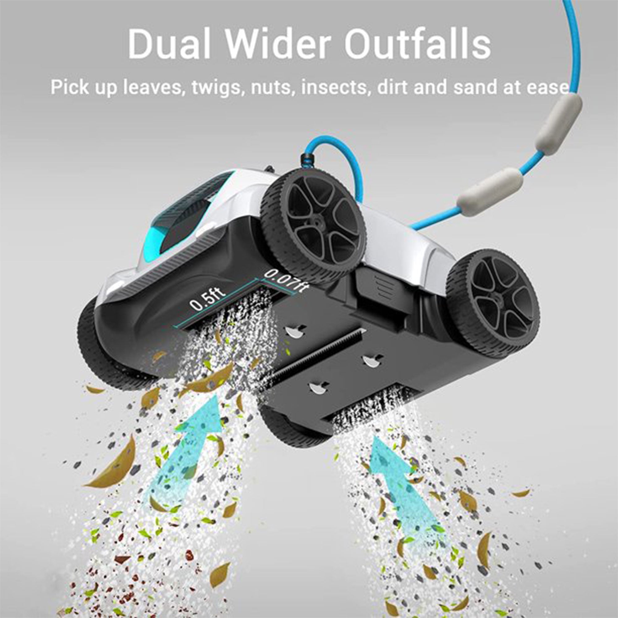 Ausono Dual Drive Powerful Automatic Robotic Above Ground Swimming Pool Cleaner