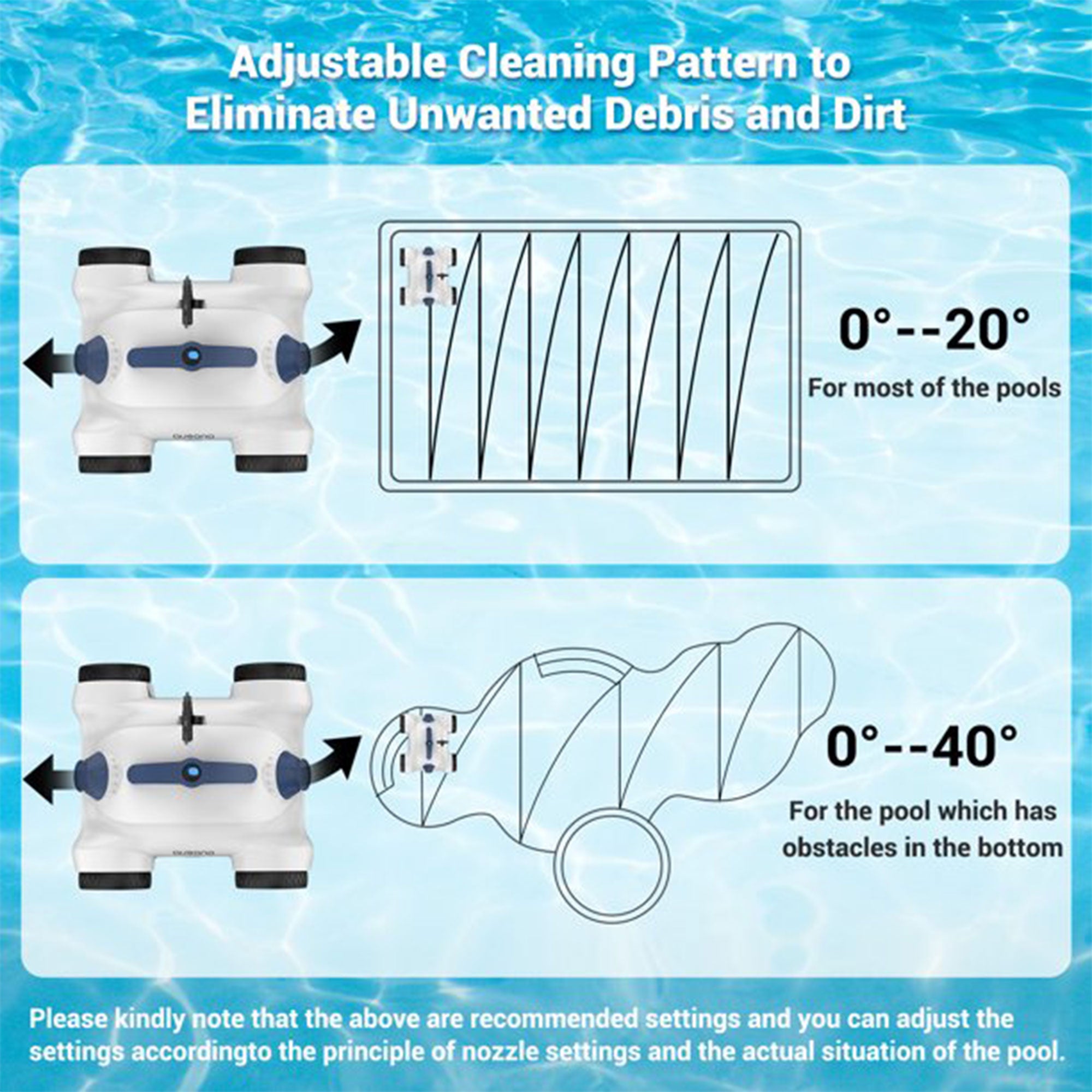 Ausono Dual Drive Powerful Automatic Robotic Above Ground Swimming Pool Cleaner