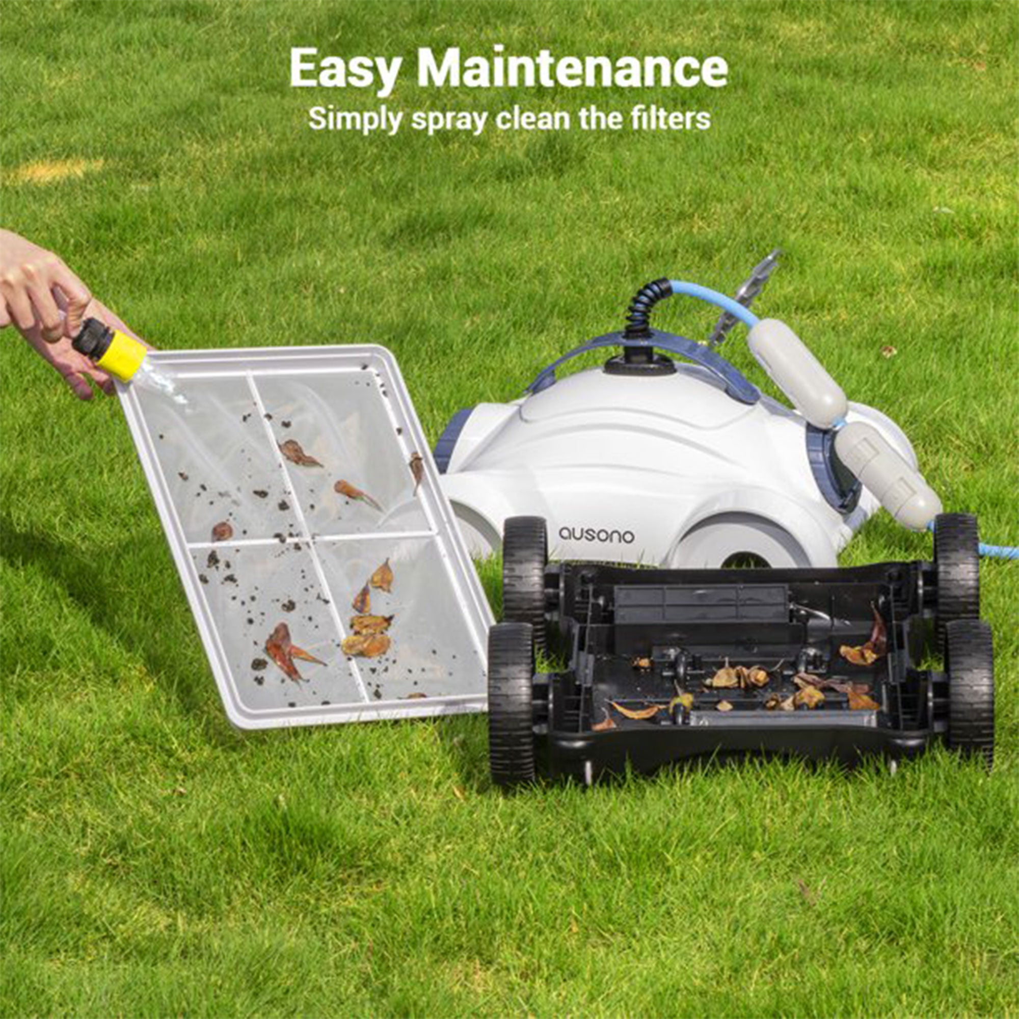 Ausono Dual Drive Powerful Automatic Robotic Above Ground Swimming Pool Cleaner