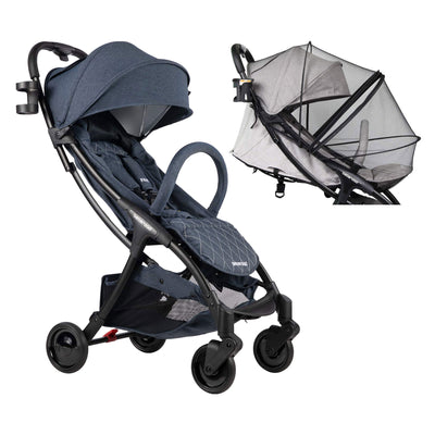 Beberoad Universal Mosquito Net, Black & Ultra Lightweight Stroller, Jeans Blue