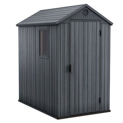 Keter 4 x 6 Foot Heavy Duty Shed for Garden Accessories and Tools (Open Box)