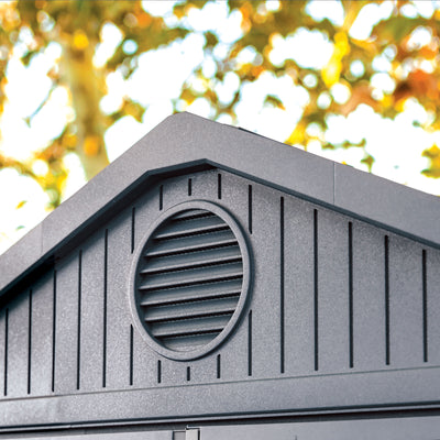 Darwin 6 x 8 Foot Outdoor Shed for Garden Accessories and Tools, Gray (Used) - VMInnovations