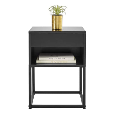BIKAHOM 21In Tall Simple End Table Nightstand with Drawer and Shelf (For Parts) - VMInnovations