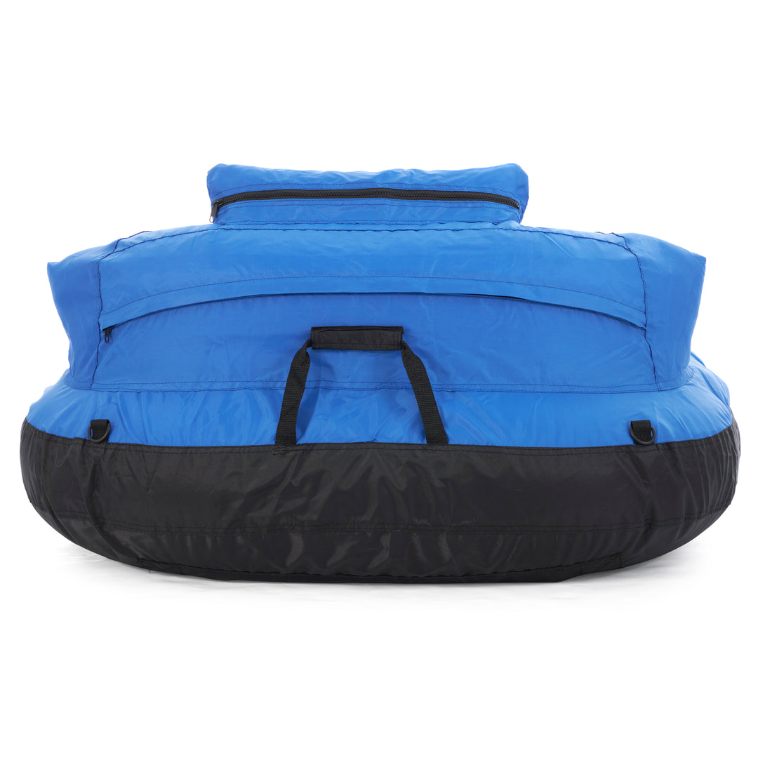 Swimline Inflatable Durable Fabric Swimming Pool Floating Lounger Chair, Blue