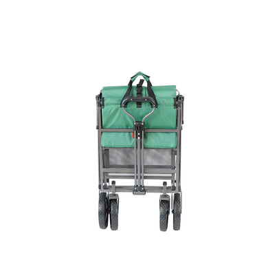 Mac Sports Steel Double Decker Collapsible Yard Cart Wagon, Green (Used)