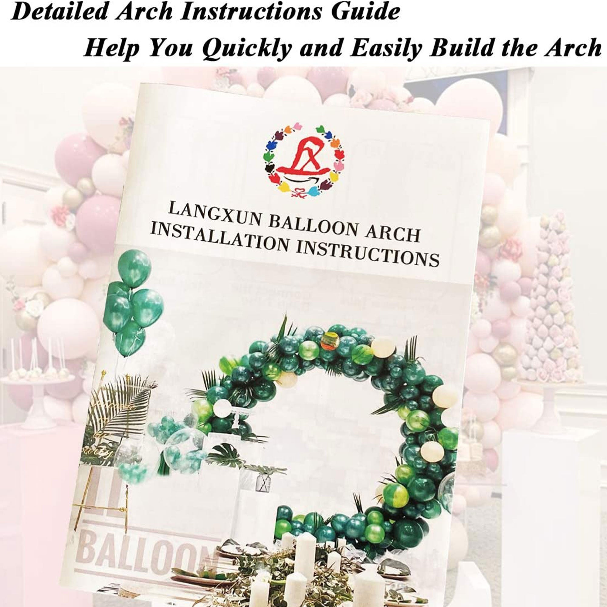 LANGXUN Gold Metal Balloon Arch Kit for Wedding and Birthday Party (Open Box) - VMInnovations