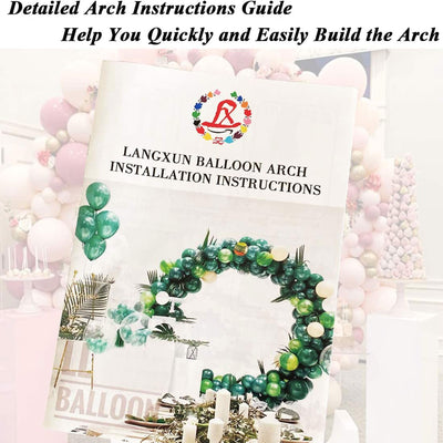 LANGXUN Gold Metal Balloon Decoration Arch Kit for Wedding and Birthday Party