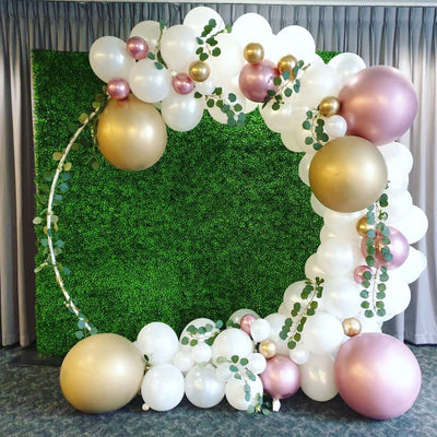 LANGXUN Gold Metal Balloon Decoration Arch Kit for Wedding and Birthday Party