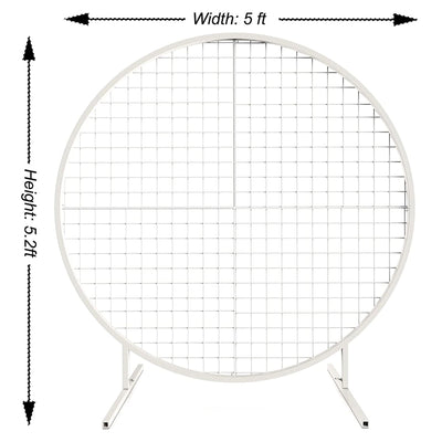 LANGXUN White Circle Mesh Decoration Arch Kit for Wedding and Birthday Party