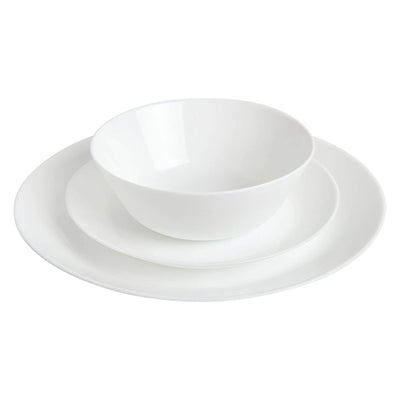 Gibson Home Ultra Break and Chip Resistant 18Pc Dinnerware Set, Glass (Open Box) - VMInnovations