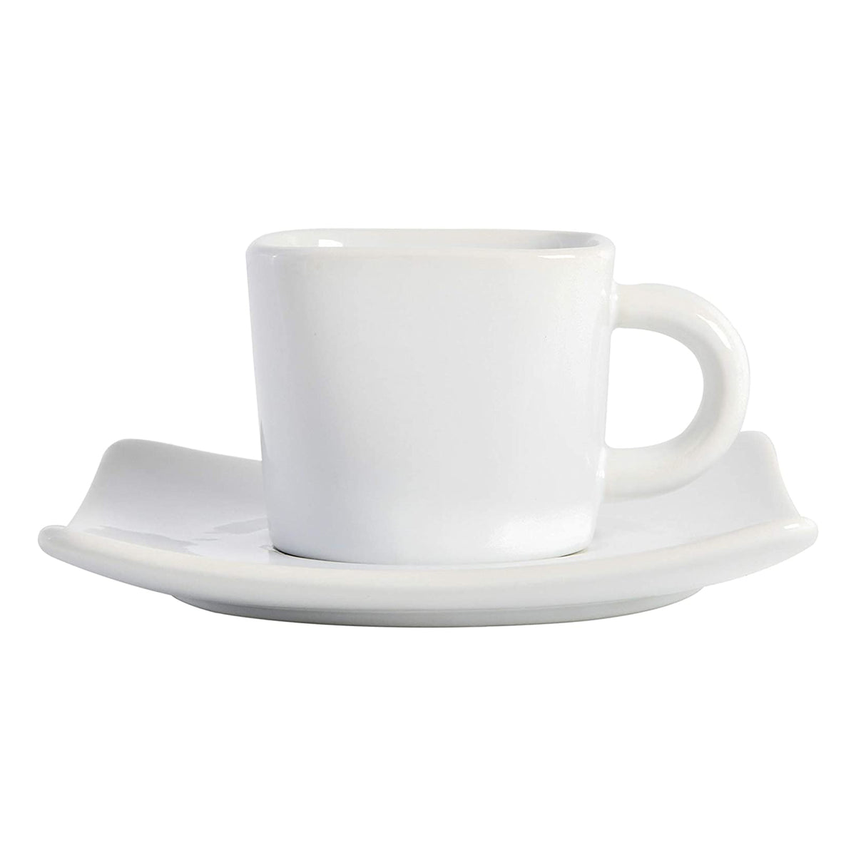 Gibson Home Gracious Dining Espresso Saucer & Cup Set w/ Stand, 13 Pieces, White