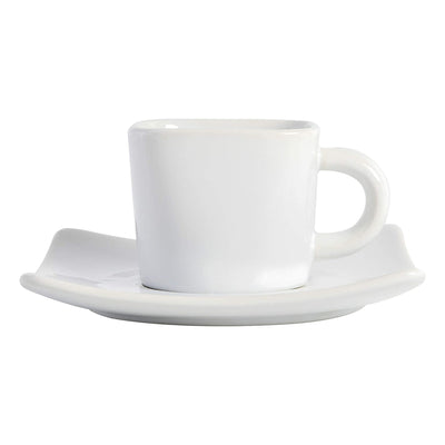 Gibson Home Gracious Dining Espresso Saucer & Cup Set w/ Stand, 13 Pieces, White