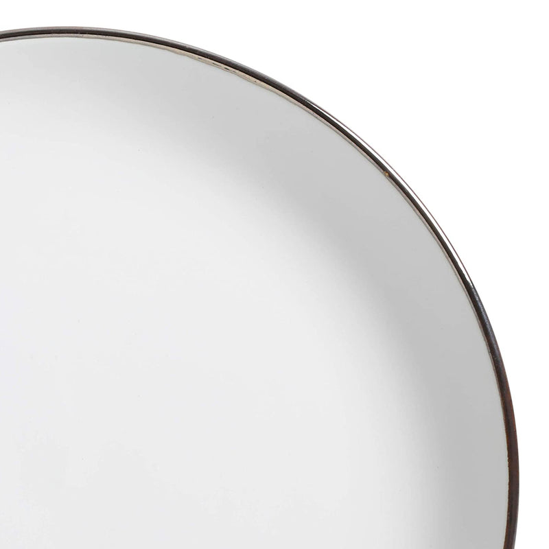 Gibson Home Rockaway Round Stoneware Dinnerware Set, Service for 4, Matte White