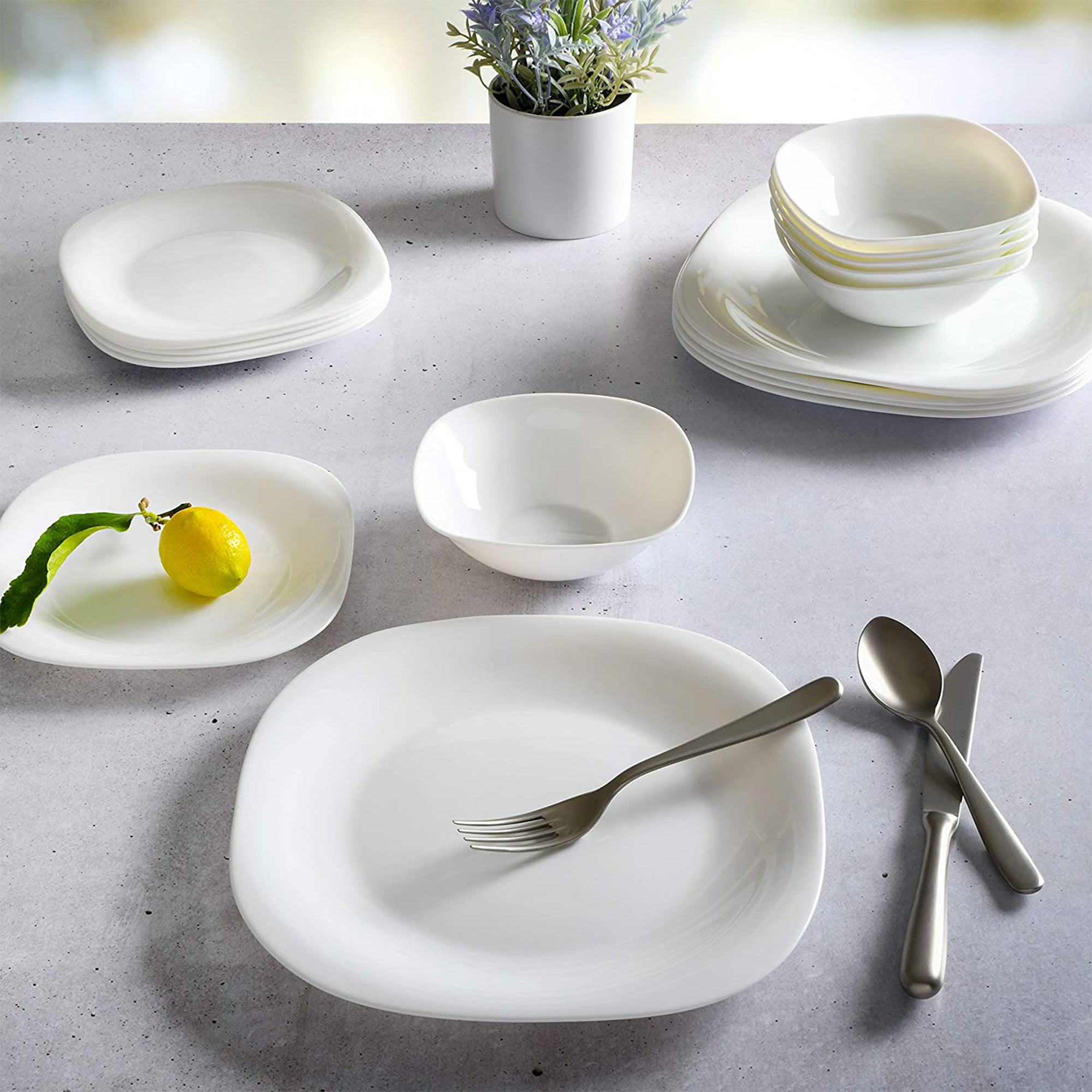 Gibson Home Break & Chip Resistant Dinnerware Set, Service for 6 (Open Box) - VMInnovations
