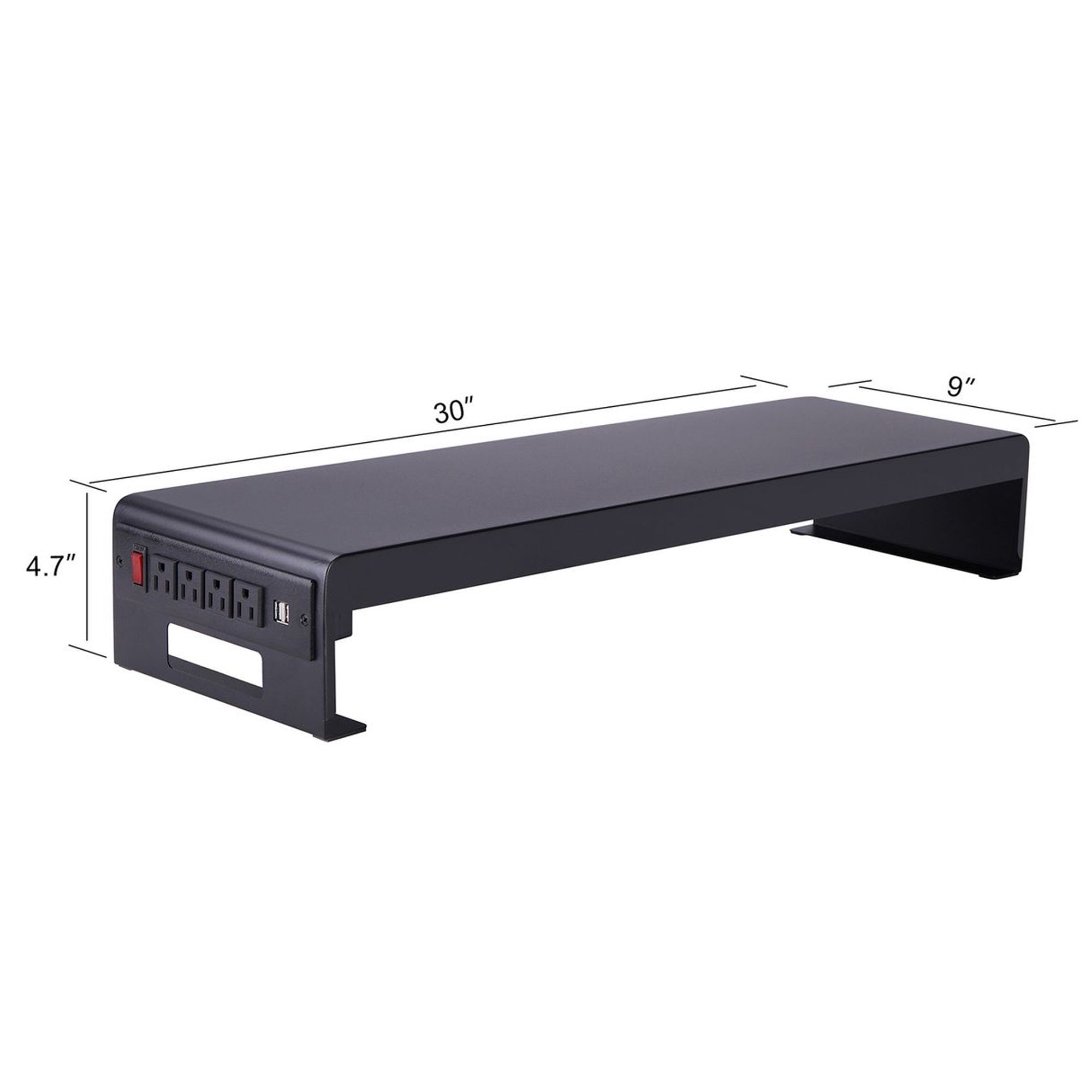 Rocelco 46 In Standing Desk Converter & 30 In Dual Monitor Stand w/ USB Charging - VMInnovations