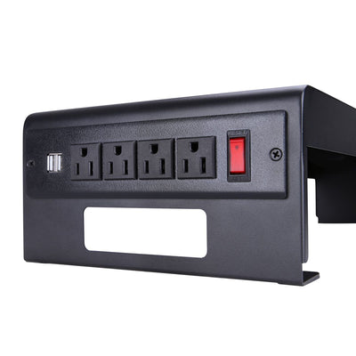 Rocelco 46 In Standing Desk Converter & 30 In Dual Monitor Stand w/ USB Charging - VMInnovations