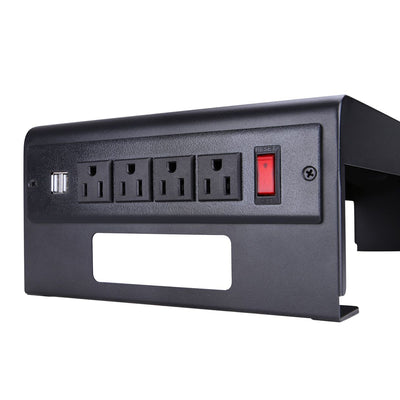 Rocelco 40 In Standing Desk Converter & 30 In Dual Monitor Stand w/ USB Charging - VMInnovations