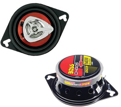 BOSS CH3220 3.5" 2-Way 280W Car Audio Coaxial Speakers Red Stereo 4 Ohm