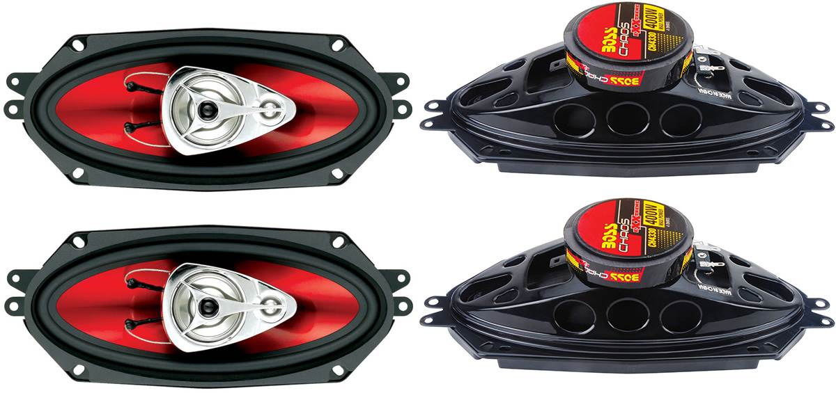 BOSS CH4330 4"x10" 800 Watt 3-Way CHAOS EXXTREME Car Audio Speakers 2PAIR - VMInnovations