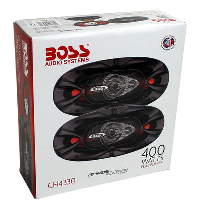 BOSS CH4330 4"x10" 800 Watt 3-Way CHAOS EXXTREME Car Audio Speakers 2PAIR - VMInnovations