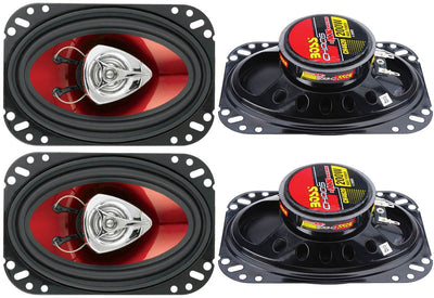 BOSS CH4620 4x6" 400W 2-Way Car Audio Coaxial Speakers Stereo Red